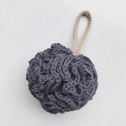 Crochet Shower Puff (Dark Grey)