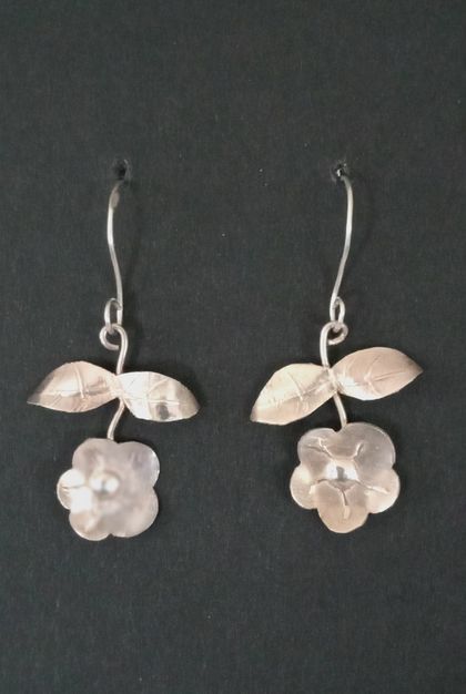 Little Silver Flower Earrings